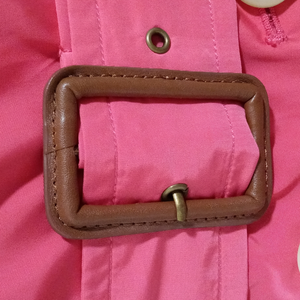 ๐ดSOLD๐ด๐Swiss Exclusive RARE Ralph Lauren๐ - Fuchsia Peplum Raincoat - Picture 10 of 16
